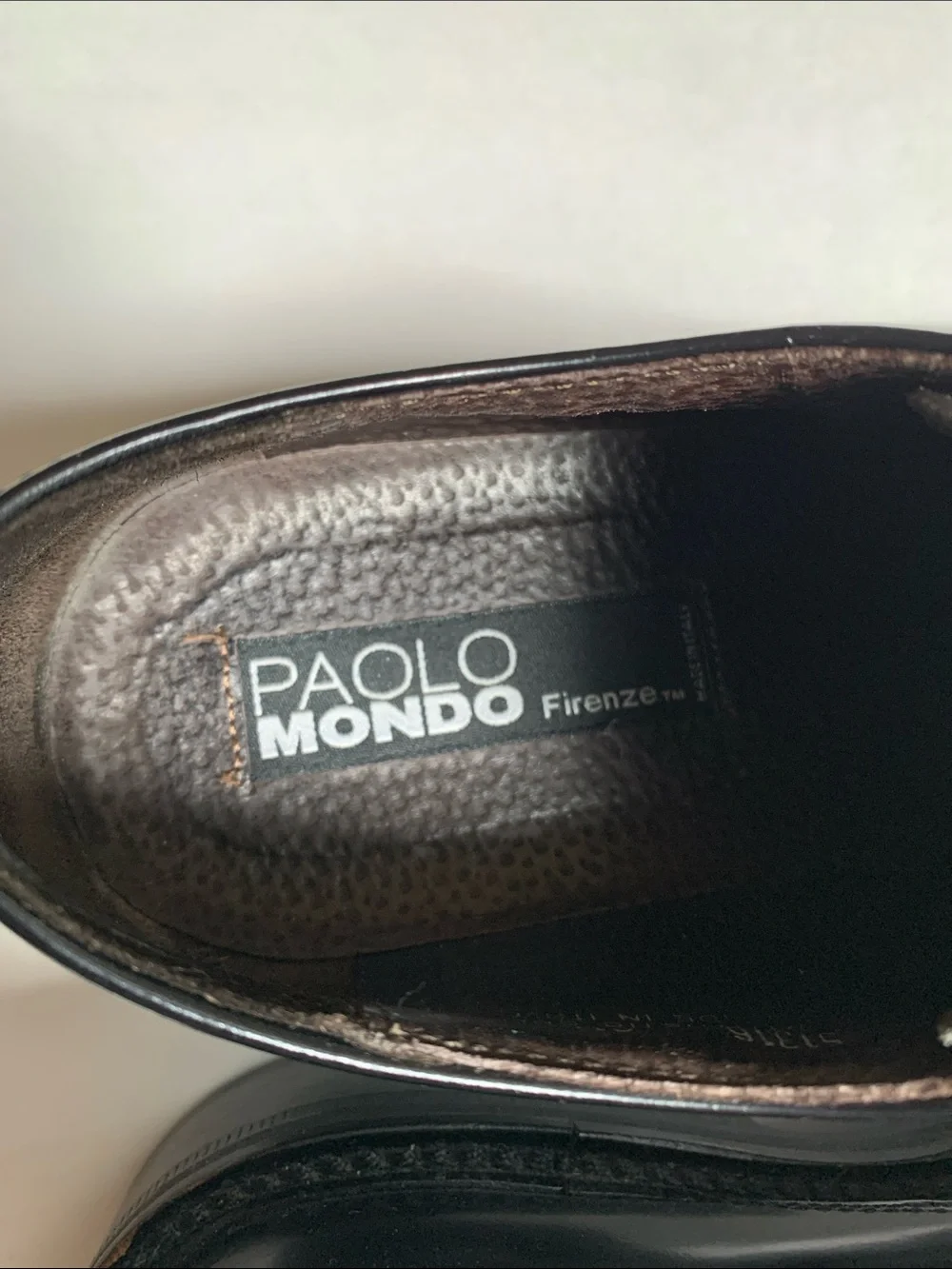 Paco Monjaro Men’s Black Leather Derby Shoes.  Pre-Owned.Made in Italy.Size:8.5.
